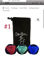 WorldFootbag DirtBag PRE ORDER 3-Pack Red Gre...