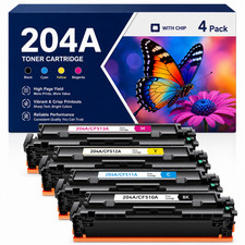 204A Toner Cartridge 4-Pack Compatible for HP Color LaserJet Pro MFP M180fw M181
