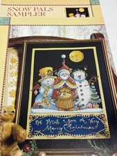 Snow Pals Sampler Counted Cross Stitch Pattern Book Pages