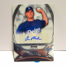 Topps 2010 Bowman Sterling Aaron Miller #BSP-AM RC Auto Prospects Insert Dodgers