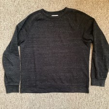 Old Navy Men's Crewneck Pullover Sweatshirt Raglan Sleeve Black L