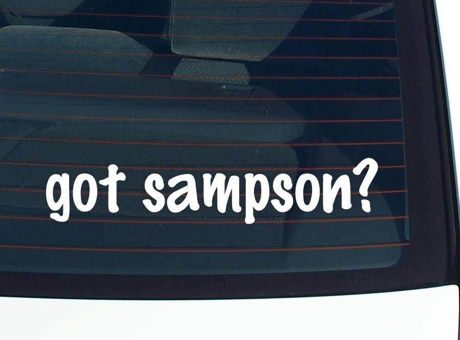 Sampson Family Car Decal Funny Last Name Vinyl Bumper Sticker