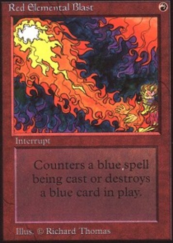 [1x] Red Elemental Blast Played, English Beta MTG Magic