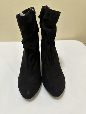 Saundra Women's Wedge Ankle Mid Calf Boot Shoes Color Black US Size 7.5 N21