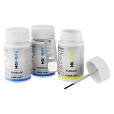 Autolack Lackstift Set für Tesla 3WT00 Arctic White Pearl Grund Basis Klarlack