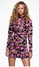 New Zara floral printed dress size S