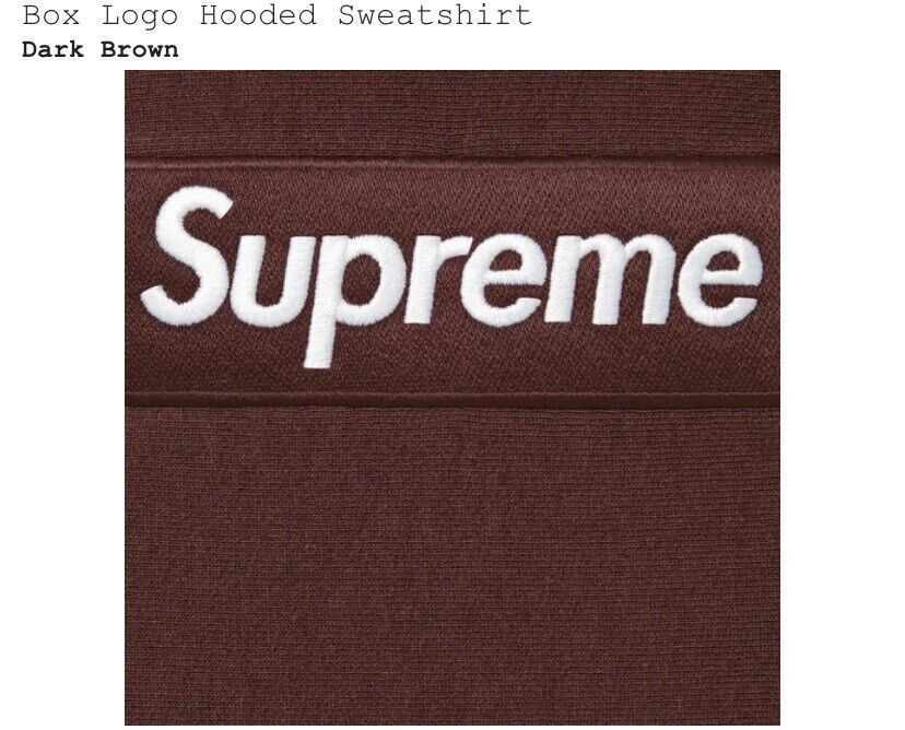Supreme FW21 Box Logo Hooded Sweatshirt Dark Brown - Medium