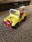 Baywatch Lifeguard Yellow Jeep Mattel 1995 Vintage Vehicle Barbie Doll Lot!