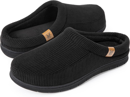Men'S Moccasin Slippers Comfy Soft Durable Slip-On Indoor Memory Foam House Shoe