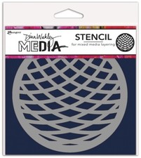 Dina Wakley Media Stencils 5"X5"-Squished Coaster Pack of 3