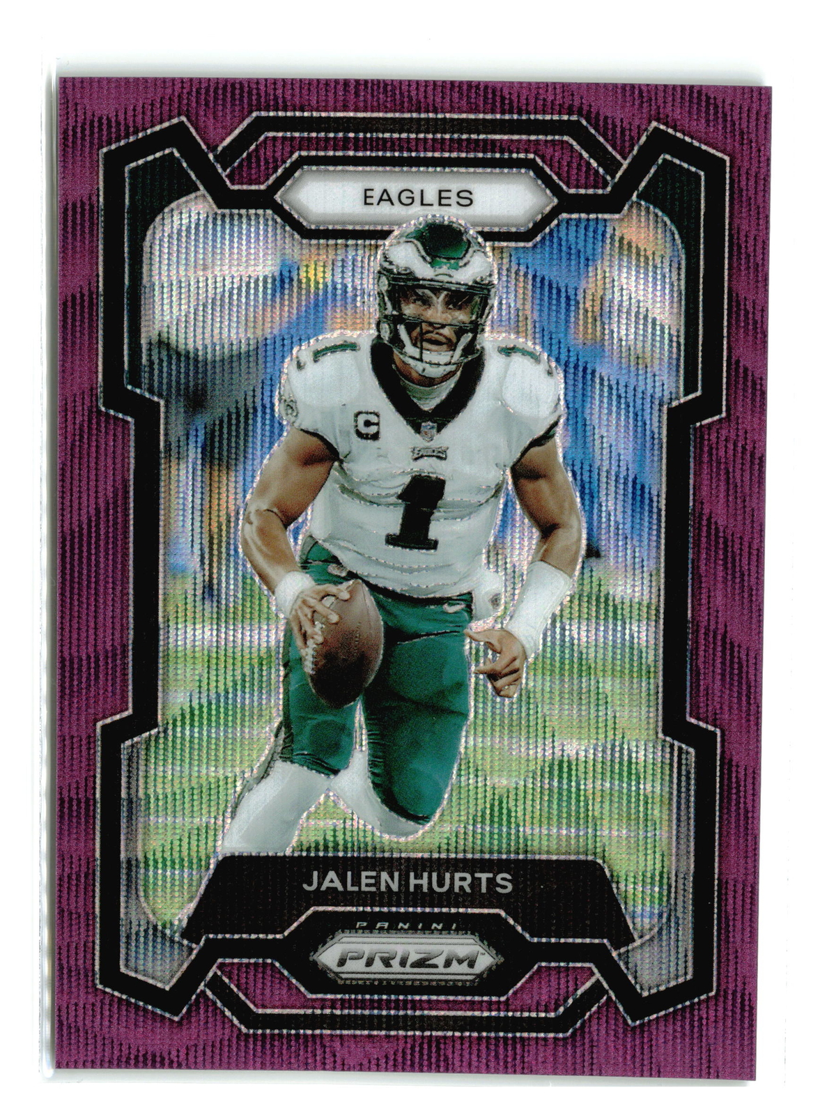 JALEN HURTS #244 /99 2023 PANINI PRIZM EAGLES PURPLE WAVE SP