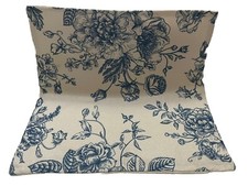 Chinoiserie Blue Ivory Floral Botanical Linen Throw Pillow Cover Home Decor 18  