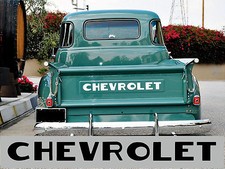 48-53 Step Side Chevy Pickup Truck Tailgate Letters Fits 37 To 47 Beds As Well