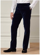 Ralph Lauren Purple Label Gregory Velvet Formal Trouser, 32, Sapphire Blue, BNWT