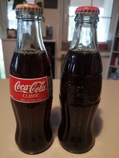 2 Alte COCA COLA FLASCHEN - OLD Bottle COKE 1996 TEXAS Rangers VINTAGE 