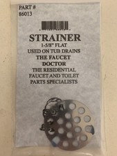 1-5/8 Flat Tub Strainer Tub Drain The Faucet Doctor 86013 New Chrome