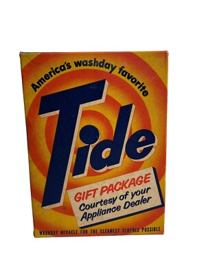 Tide Laundry Detergent Vintage 1950s Unopened Soap Procter & Gamble USA Made