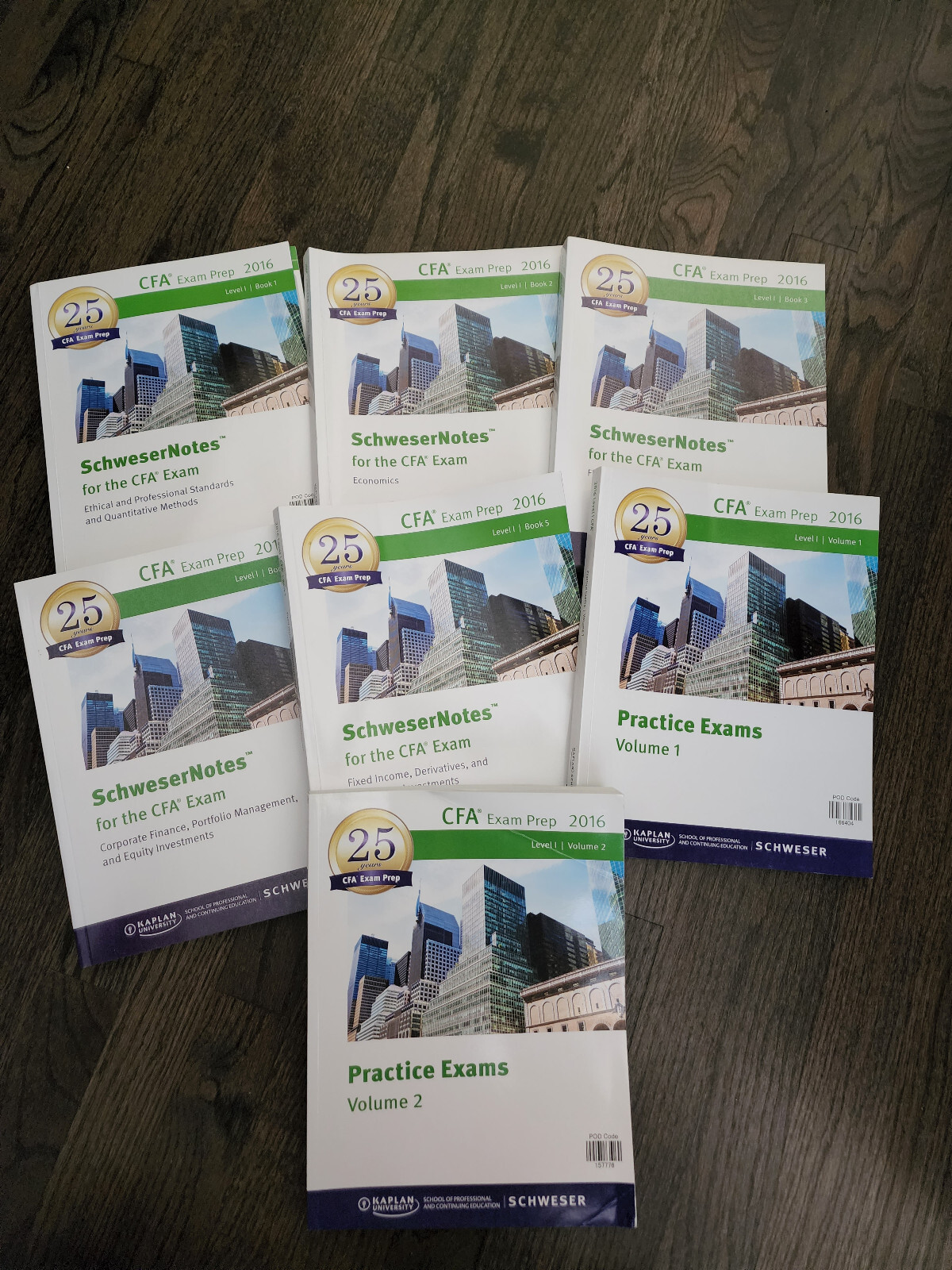 KAPLAN CFA Exam Prep 2016 Level 1 Books 1-5, Practice Exam Volumes 1-2-image