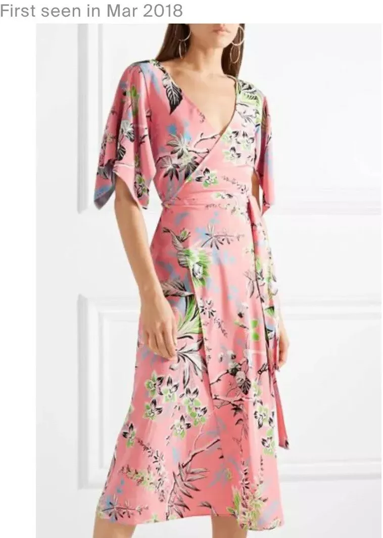 DVF Diane von Furstenberg floral-print midi dress - Pink