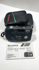 FujiFilm Fuji 35mm Film Camera Outfit Smart Shot Deluxe W/Travel Case and manual