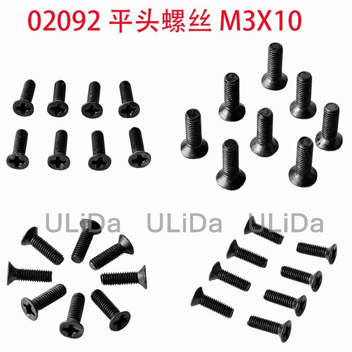 80Pcs M3 Screws 02092 02096 02097 08024 for HSP 1/10 94123 94111 94170