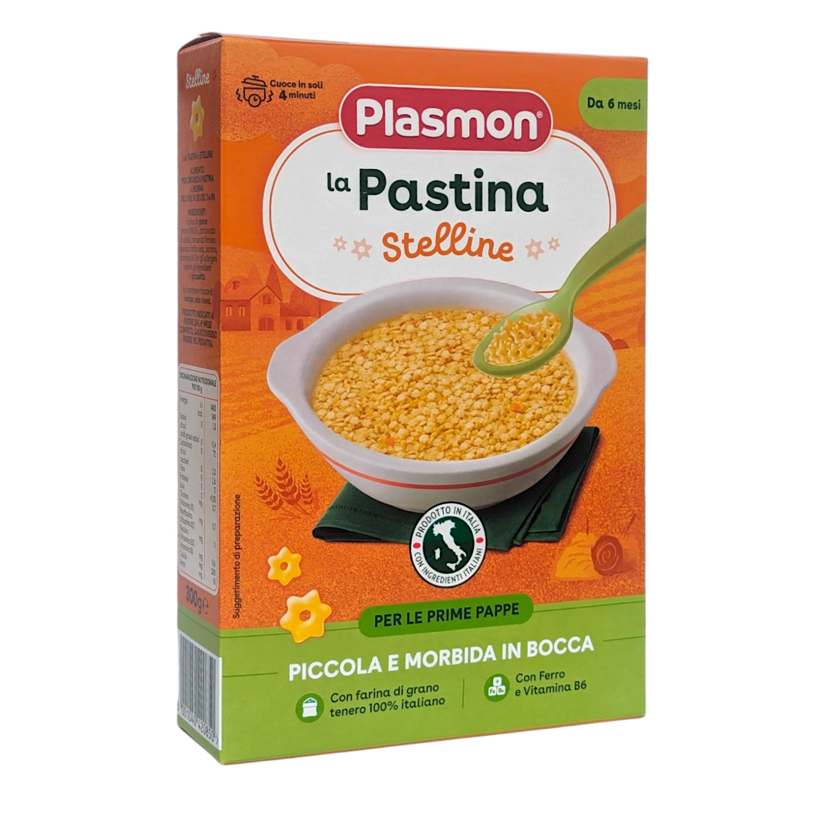 Plasmon La Pastina Stelline / Tiny Star-shape Pasta / Baby & Toddlers Pasta 300g
