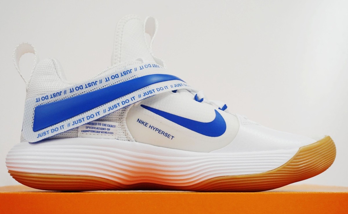 Nike Mens React HyperSet White Royal Blue Gum Limited Nike Mens React HyperSet White Royal Blue Gum Limited