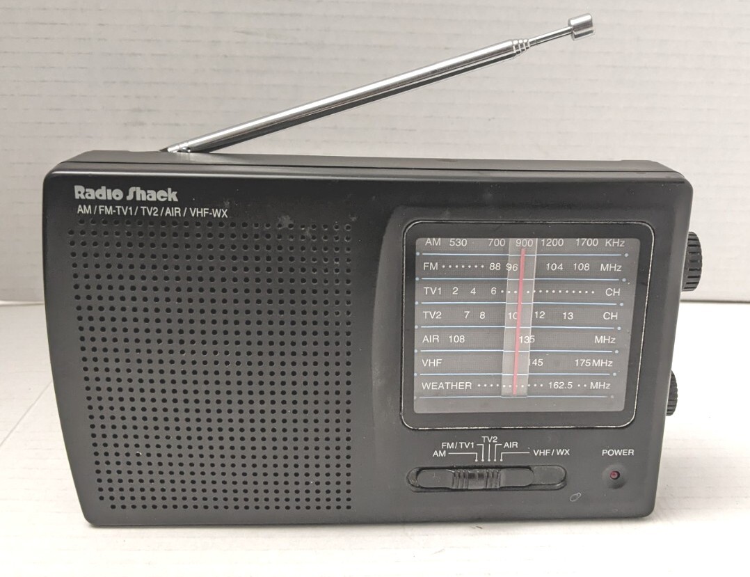 Radio Shack Portable Multiband Radio 12-456 AM/FM TV1 TV2 AIR VHF-WX ...
