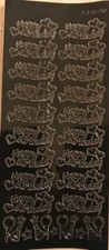 Outline Sticker - Happy Birthday/Hearts - 1.6433 bk/bk