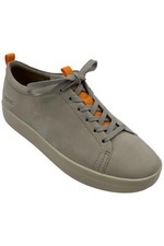 Vionic Leather Lace-Up Cupsole Sneakers Paisley Gray
