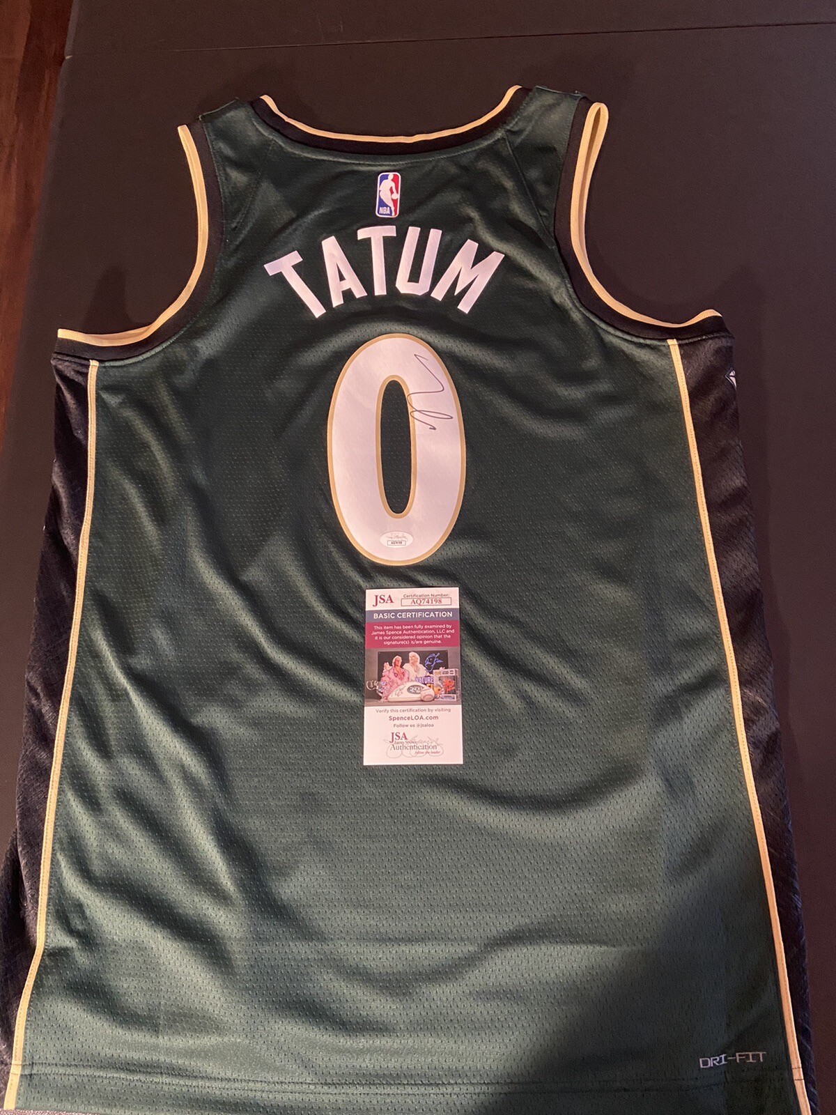 Jayson Tatum Autographed Signed Boston Celtics Celtics 2022-23 City Edition Jersey Jsa coa Rare Hot 