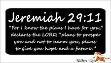 Jeremiah 2911 - Christian - Bible - Window Bumper Locker Sticker Car Vinyl Deca