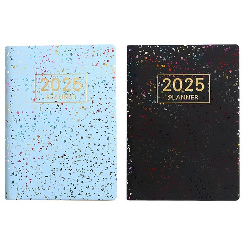 1pc 2025 Planner Notebook A7 English Daily Planner Compact Portable Notebook