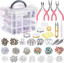 Jewelry Making Supplies, Jewelry Making Tools Kit with Jewelry Pliers, Beading W