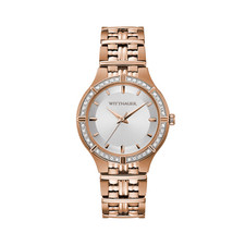 Wittnauer WN4090 LAUREATE 24 Diamonds Rose Gold Tone Dress Watch 850 Great Gift