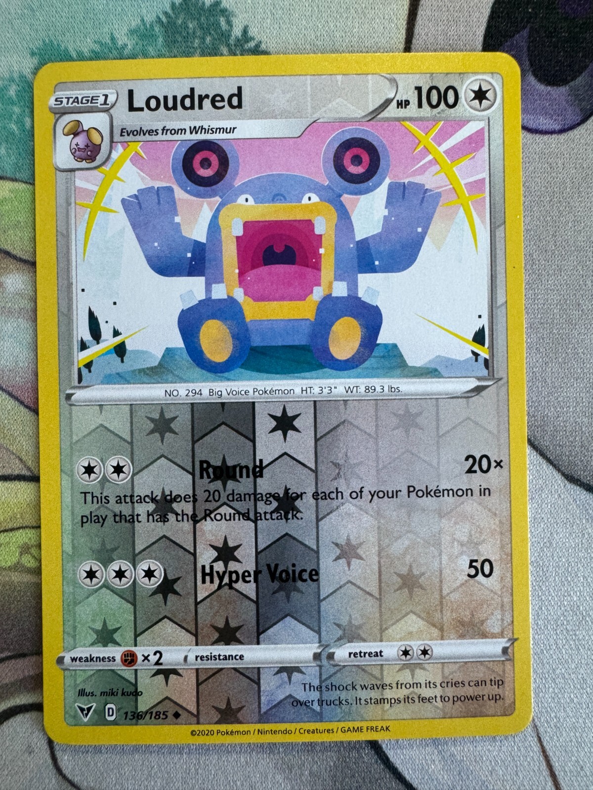 Loudred Reverse Holo English Pokemon TCG BKBX137