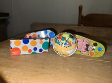 Vintage LOT 4 Tin Litho Toy Metal Noise Makers New Years Eve Party Favors