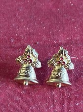 Vintage Avon Jingle Bell Christmas Earrings Pair