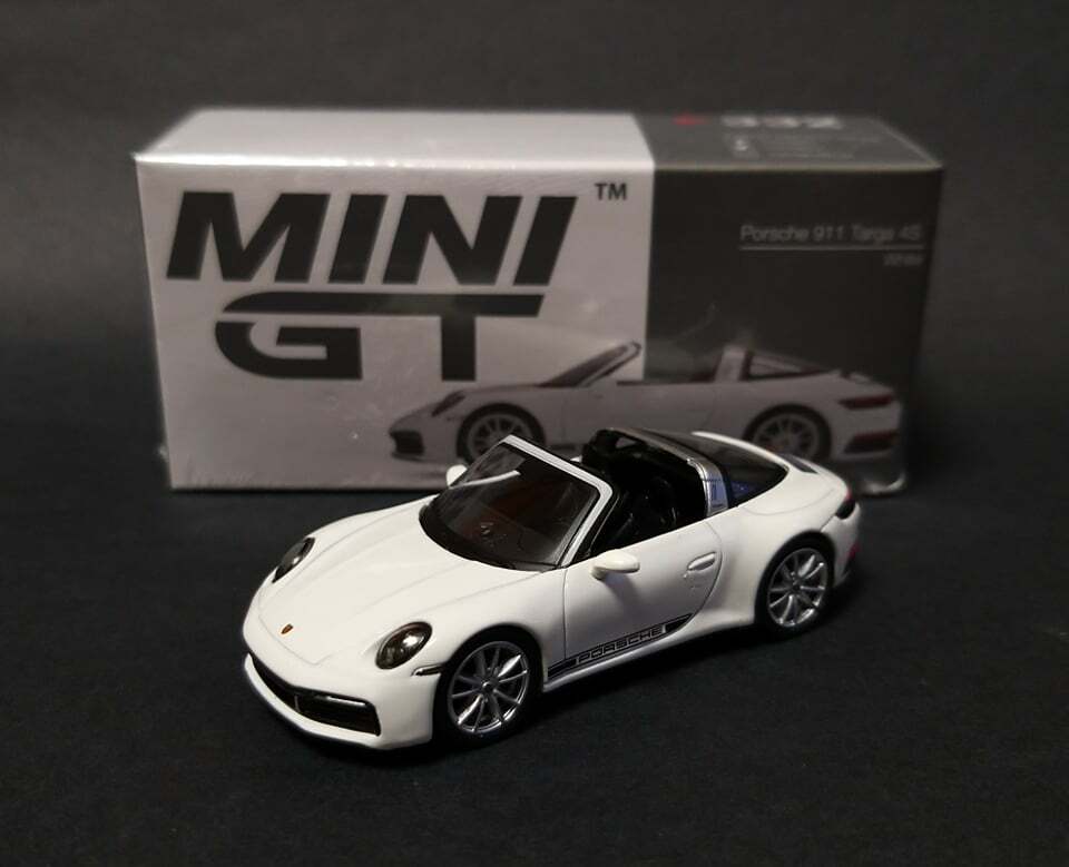 MINI GT Porsche 911 Targa 4S White  No.332 ~ 1/64