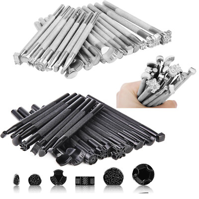 20pcs Leather Stamps Leather Stamping Tool Saddle Making Stamp Punch Set Carving
