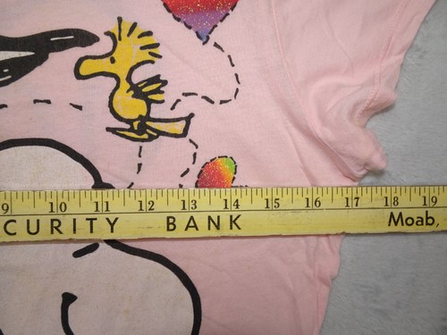 Peanuts Snoopy Wrap Around 2 Sided Girls Size XL Top Love Sparkes Woodstock Pink - Picture 6 of 10