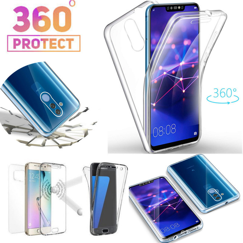 Shockproof 360° Protect Clear Full Body Hybrid Back Skin Phone