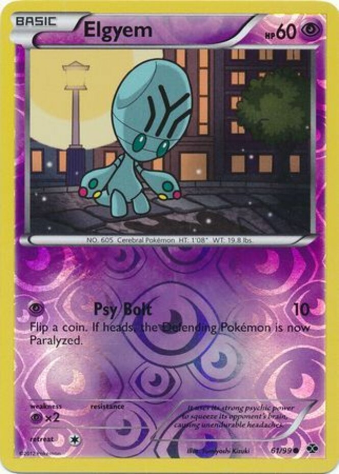 Pokemon - Elgyem - 61/99 - Common - Reverse Holo - BW - Next Destinies - NM