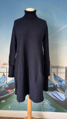 COS blue woolen dress, size M 12 14 - Photo 1/12