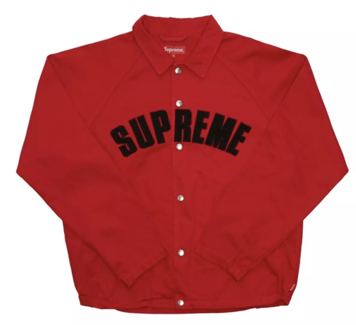 Supreme Snap Front Twill Jacket Red Large FW18