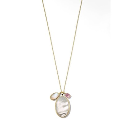 IPPOLITA Luce 3-Stone Pendant Sautoir Necklace 18K Yellow Gold Rosa $4,000