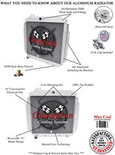 Qr Champion 4 Row Radiator Ford Configuration16 Fan For 1957 - 1960 Ford F-100
