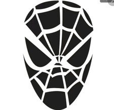 SPIDERMAN Spider Emblem Logo 5 inch Black Vinyl Decal Die Cut Sticker