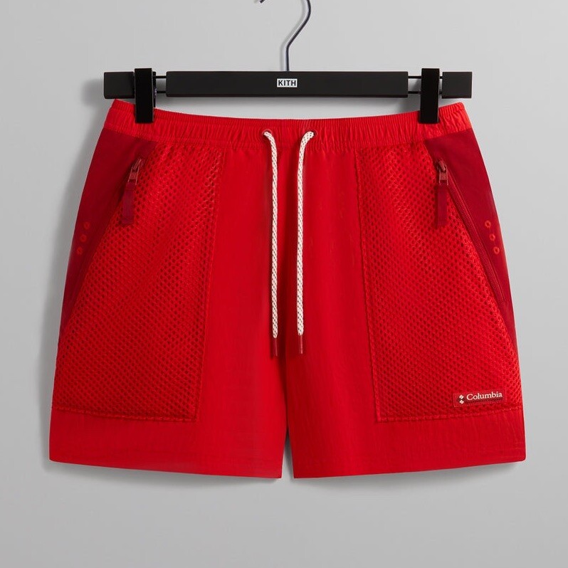 Kith for Columbia Reversible Wind Short in Red Velvet Size XL