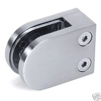 SEAGULL BALUSTRADES Brushed Stainless Steel 316 Glass Clamp - Glazing Balustrade Flat Base Bracket